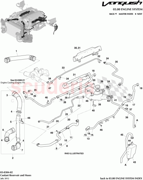 Part Diagram for Aston Martin CD33-8C350-AB