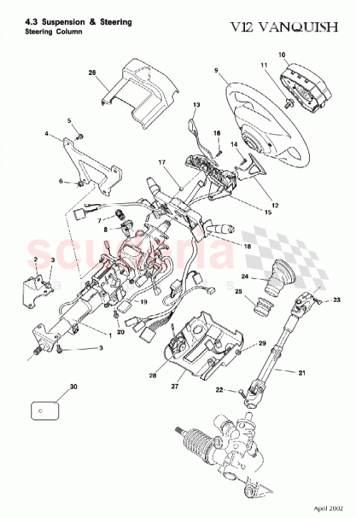 Part Diagram for Aston Martin 1R12-834628-ABW