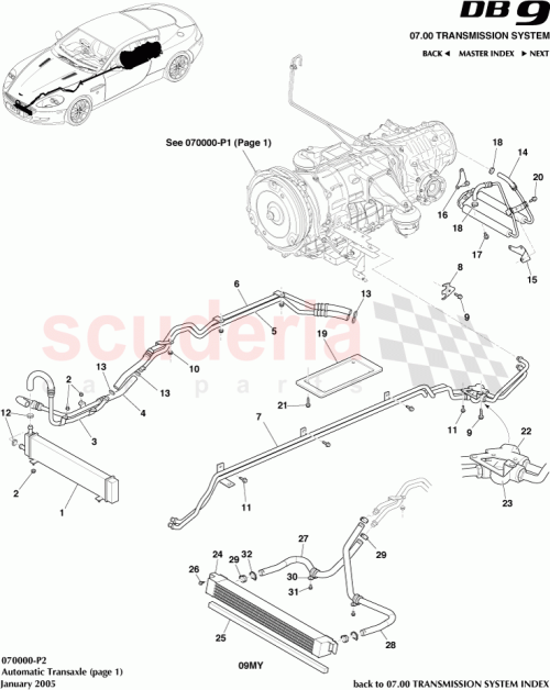 Part Diagram for Aston Martin 9G43-7W093-BA