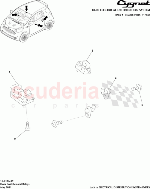 Part Diagram for Aston Martin 90164-40103