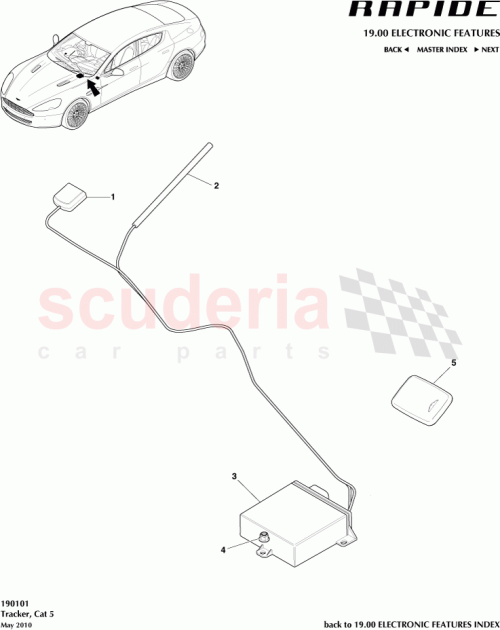Part Diagram for Aston Martin 7G43-19A415-AB