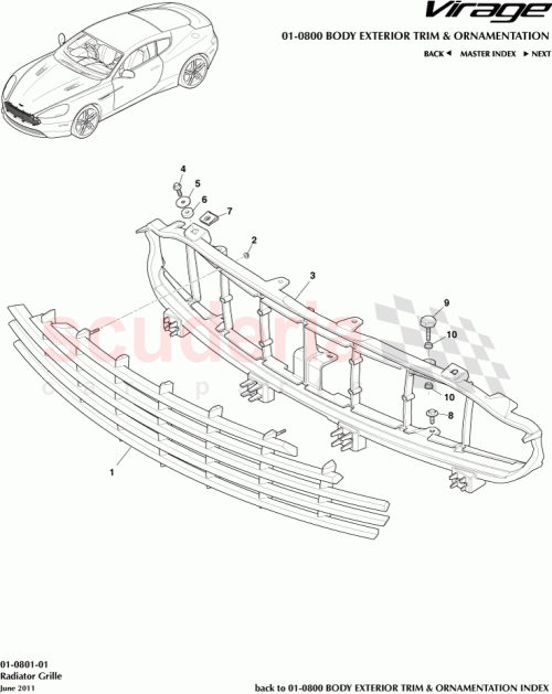 Part Diagram for Aston Martin CG43-8190-AA