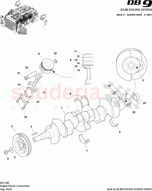 Part Diagram for Aston Martin 8G436100AA