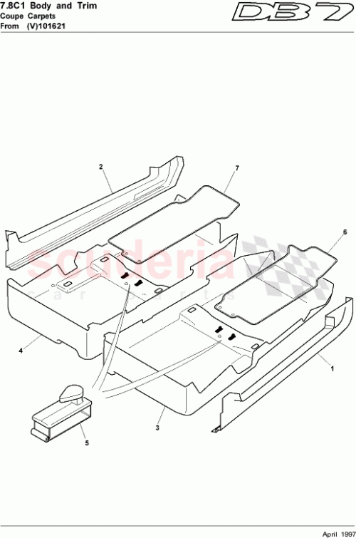 Part Diagram for Aston Martin 83-111645-AAW