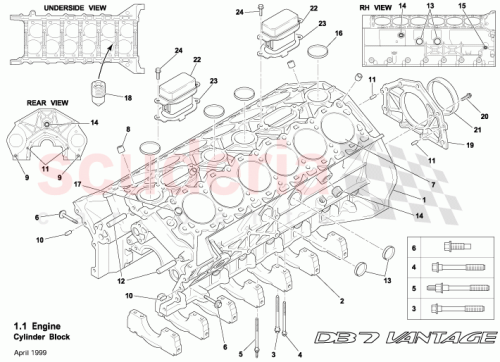 Part Diagram for Aston Martin 4G43-01-10202