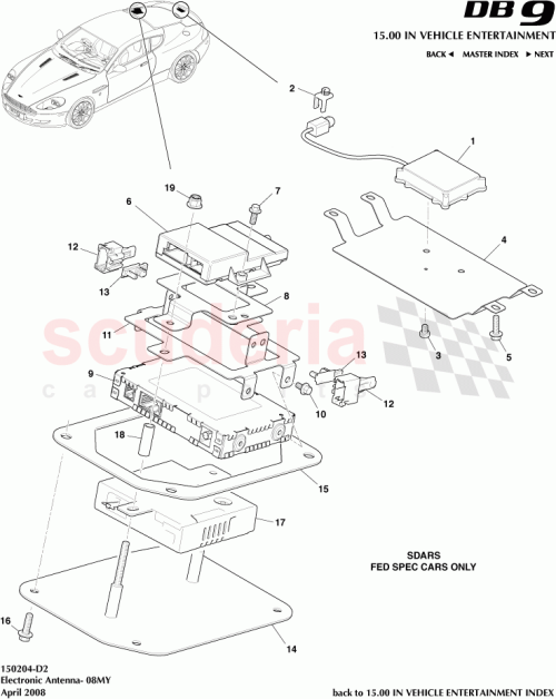 Part Diagram for Aston Martin 8G43-19C089-AB