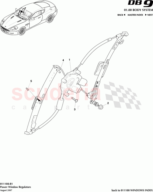 Part Diagram for Aston Martin 703134