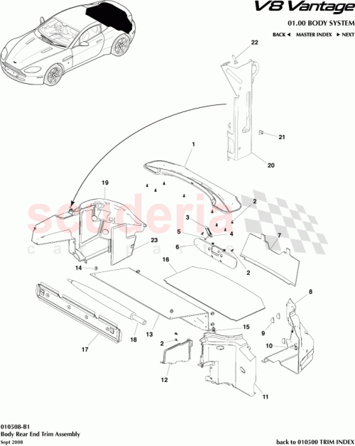 Part Diagram for Aston Martin 6G33-130A60-AD