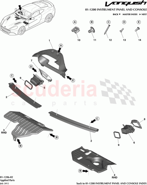 Part Diagram for Aston Martin DD33-016C46-BB