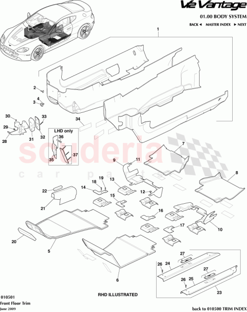 Part Diagram for Aston Martin 6G43-83-10338