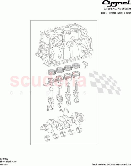 Part Diagram for Aston Martin 11400-47020