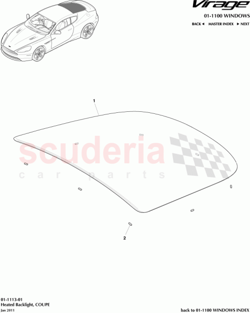 Part Diagram for Aston Martin 4G43-76-10573