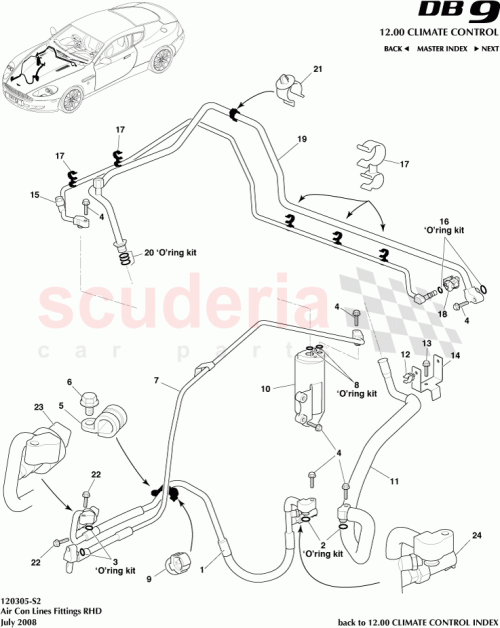 Part Diagram for Aston Martin 6G43-89-10446-PK