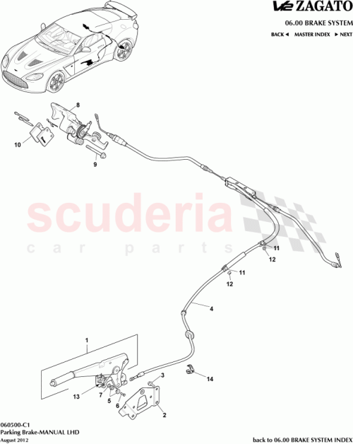 Part Diagram for Aston Martin 8D43-2B296-BA