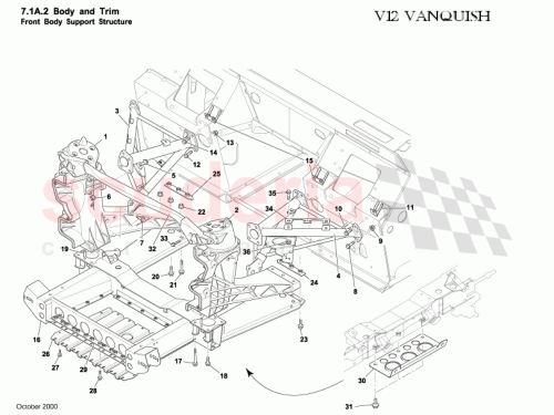 Part Diagram for Aston Martin 700212