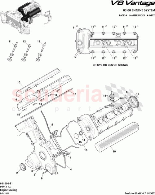 Part Diagram for Aston Martin 6G33-6C729-BA