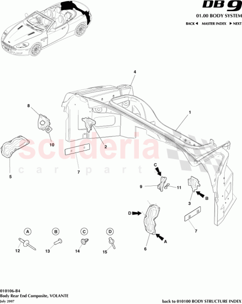 Part Diagram for Aston Martin 6G33-RA610123-AA