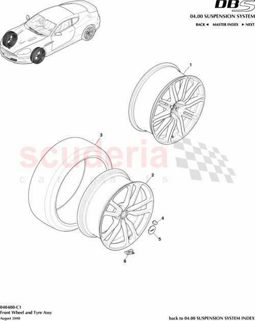 Part Diagram for Aston Martin 8D33-974747-AA