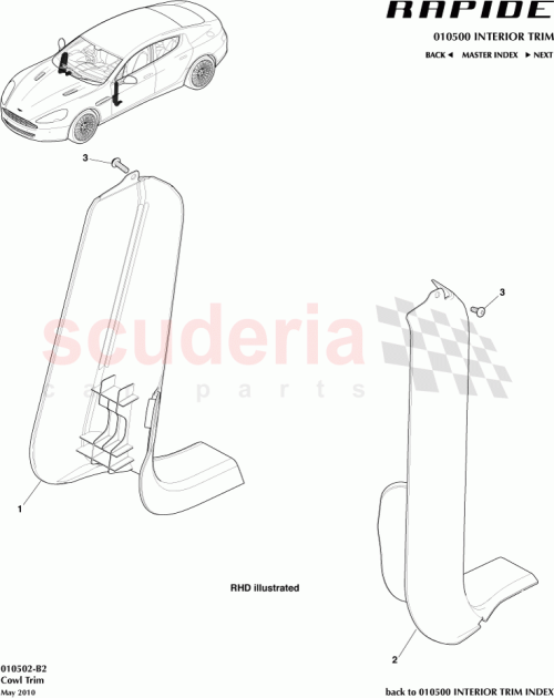 Part Diagram for Aston Martin AD43-02349-BBW