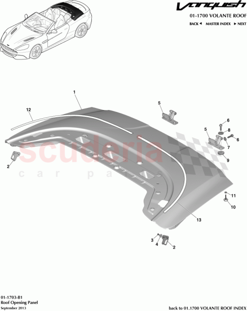 Part Diagram for Aston Martin ED33-42853-AB