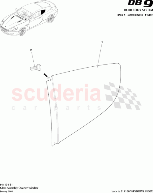 Part Diagram for Aston Martin 4G43-76-11087