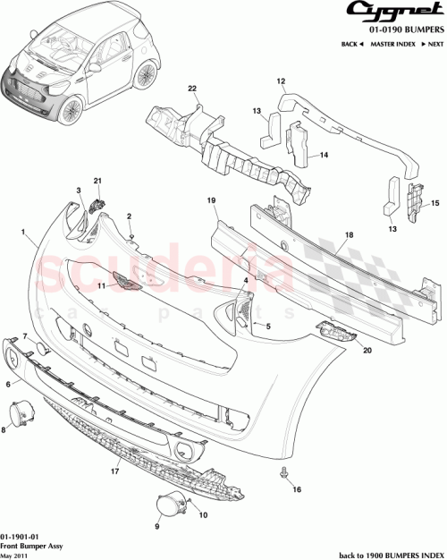 Part Diagram for Aston Martin 81220-0D042