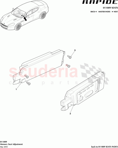 Part Diagram for Aston Martin AD43-14A701-BC