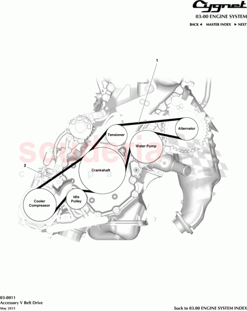 Part Diagram for Aston Martin 90916-02681