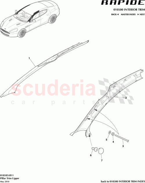 Part Diagram for Aston Martin AD43-025B38-BGW