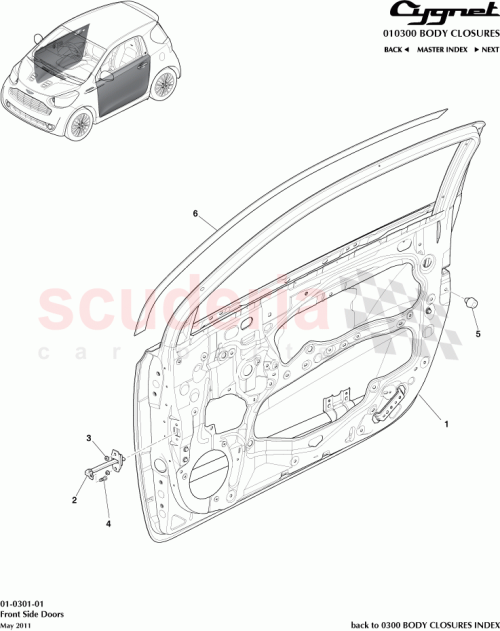 Part Diagram for Aston Martin 94151-80600