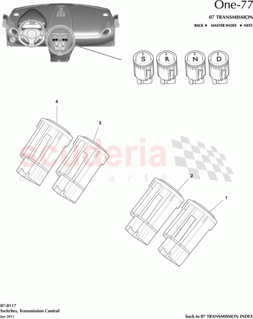 Part Diagram for Aston Martin AY93-14B626-AB