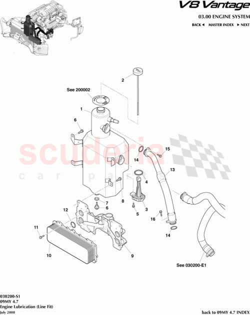 Part Diagram for Aston Martin 704075