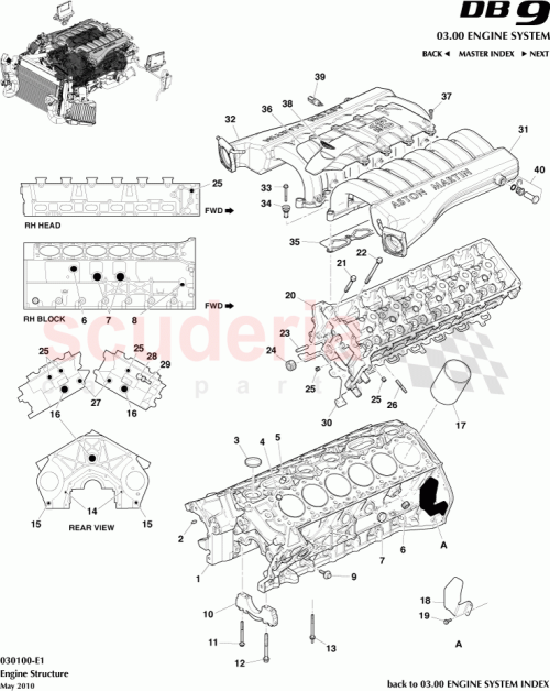 Part Diagram for Aston Martin AD43-6010-AA