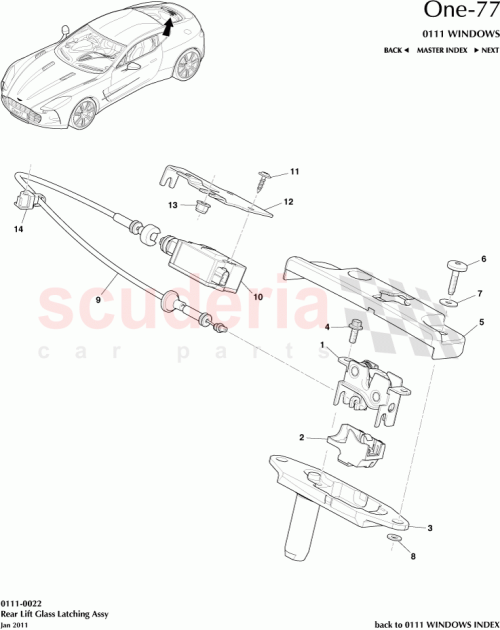 Part Diagram for Aston Martin 1X43-1670-AD
