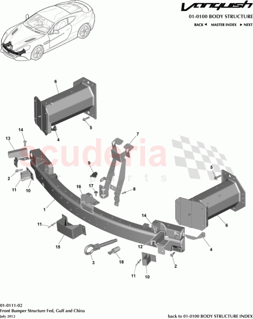 Part Diagram for Aston Martin DG43-17E952-BA
