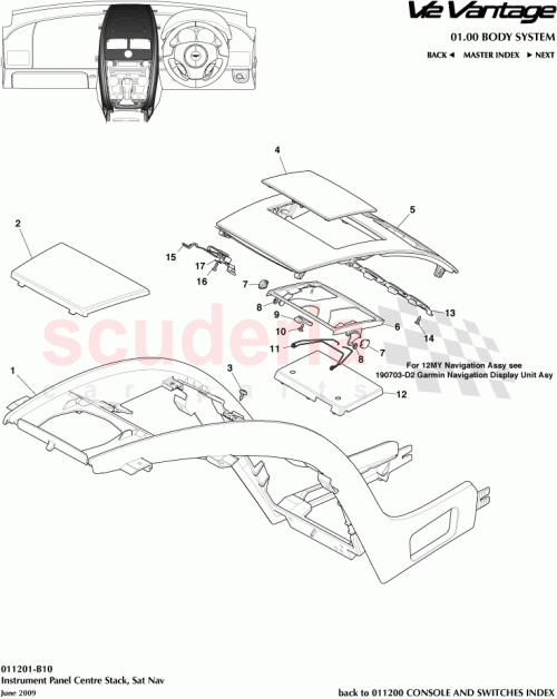 Part Diagram for Aston Martin CG43-204A34-AB