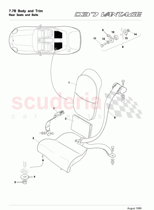 Part Diagram for Aston Martin 74121551AAW