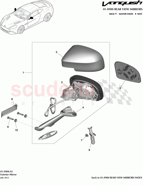Part Diagram for Aston Martin CD33-27950-AB