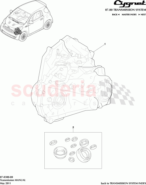 Part Diagram for Aston Martin 30300-74041