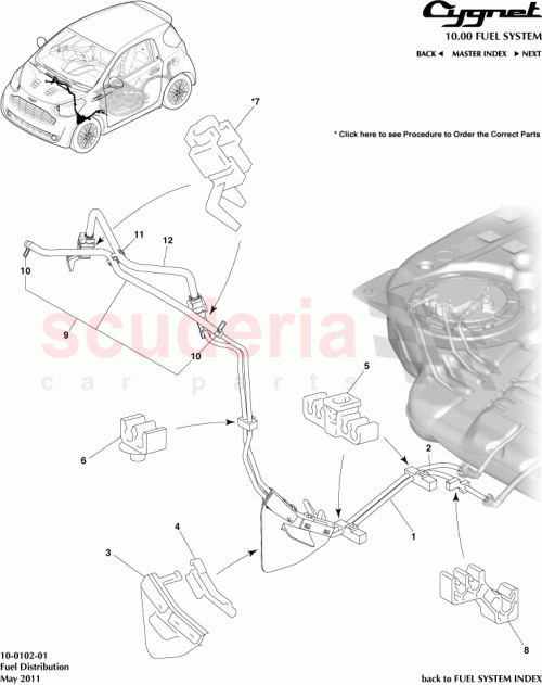 Part Diagram for Aston Martin 77267-74010