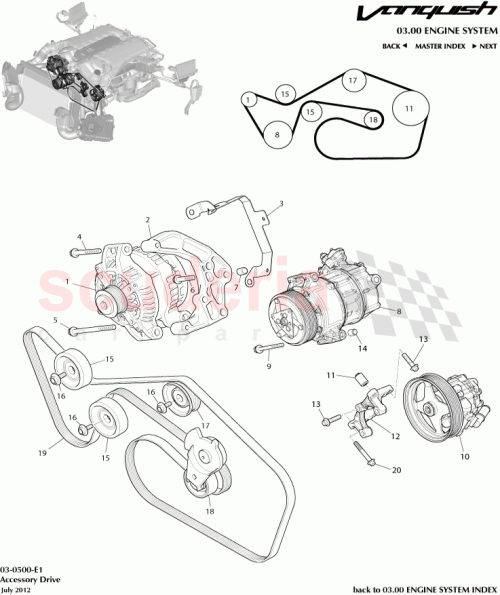 Part Diagram for Aston Martin DG43-3A696-AA