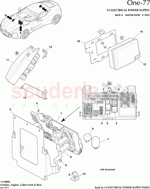 Part Diagram for Aston Martin KVAY93-14A073-AJ