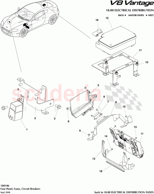 Part Diagram for Aston Martin 6G33-14D344-AA