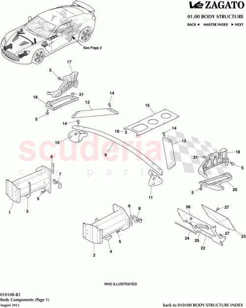 Part Diagram for Aston Martin BD23-V17N801-BB