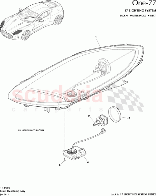 Part Diagram for Aston Martin AY93-13W029-BA
