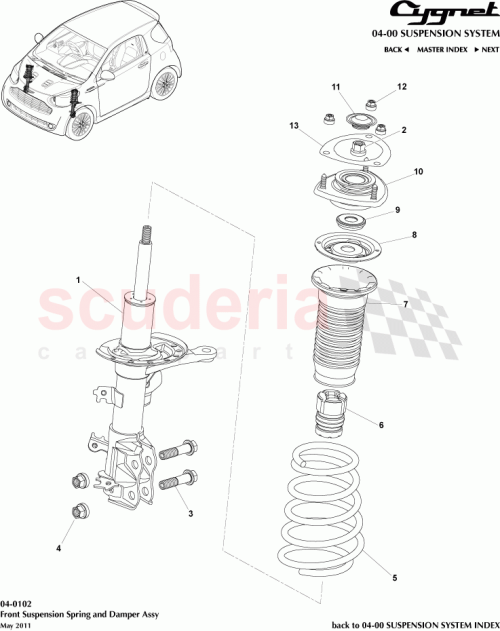 Part Diagram for Aston Martin 48471-74010