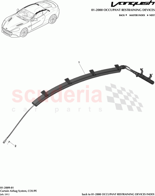 Part Diagram for Aston Martin CD33-A14K158-AE