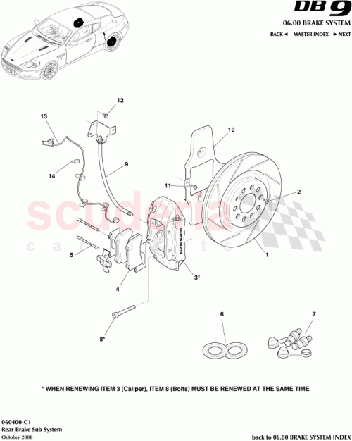 Part Diagram for Aston Martin 8D33-2C028-AA