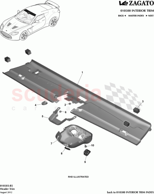 Part Diagram for Aston Martin AD33-19G379-AA