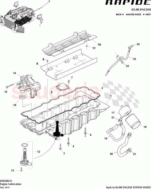 Part Diagram for Aston Martin 69111